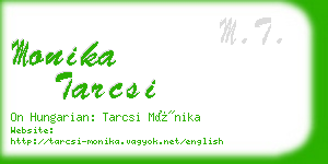 monika tarcsi business card